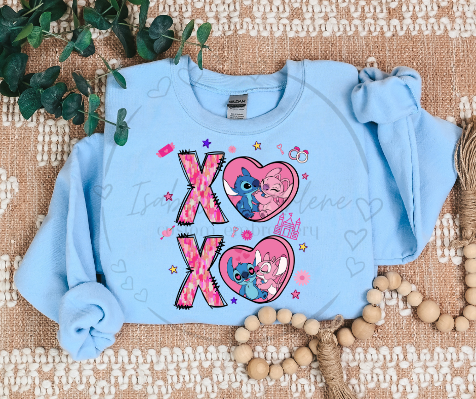 Valentine’s Day Crewneck | Aliens XO DTF Printed Sweatshirt | Cute & Cozy Inspired Valentine’s Shirt