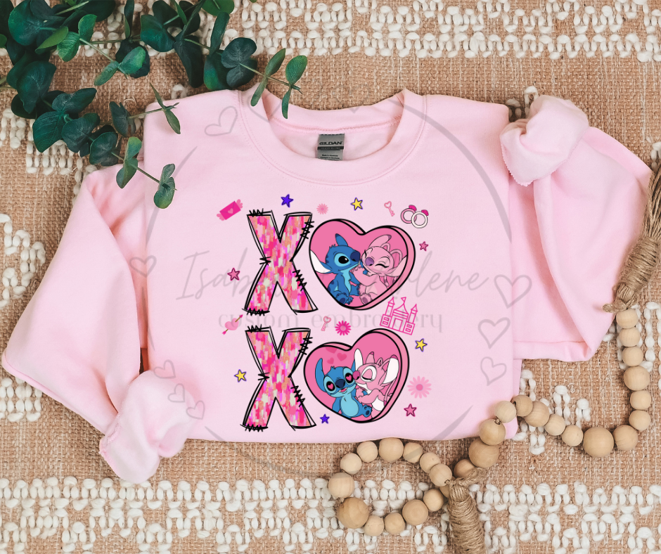 Valentine’s Day Crewneck | Aliens XO DTF Printed Sweatshirt | Cute & Cozy Inspired Valentine’s Shirt