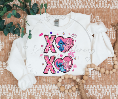 Valentine’s Day Crewneck | Aliens XO DTF Printed Sweatshirt | Cute & Cozy Inspired Valentine’s Shirt